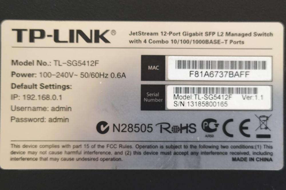 Switch, przełącznik zarządzalny TP-LINK TL-SG5412F