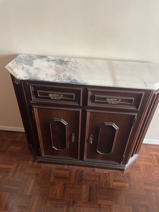 Movel de corredor com pedra marmore
