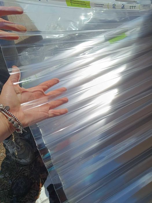 Монолітний полікарбонат трапеція ,хвиля 0.7мм антрацит у Тернопіль