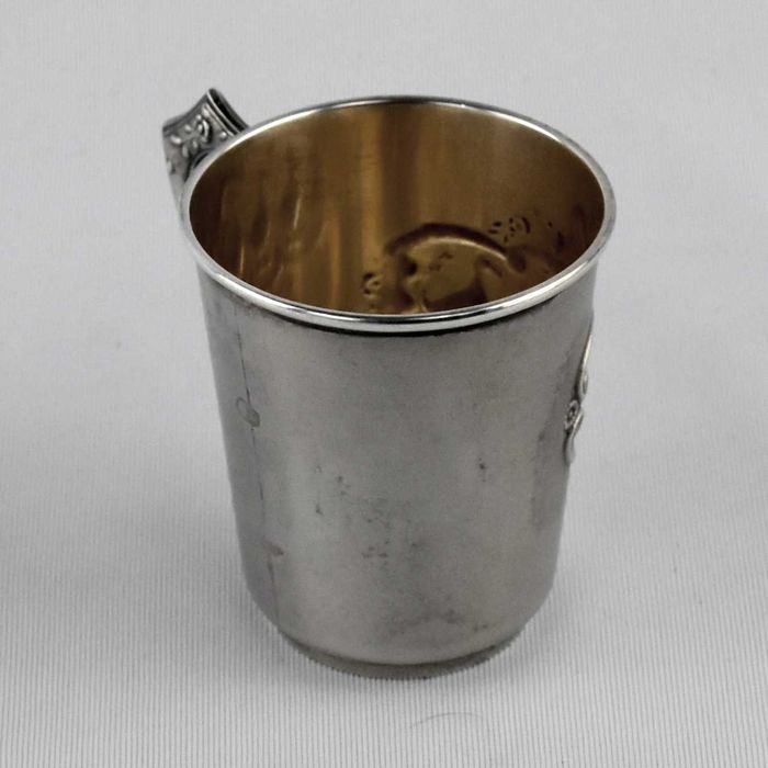 Caneca para bebé em prata portuguesa decoração revelada com patos