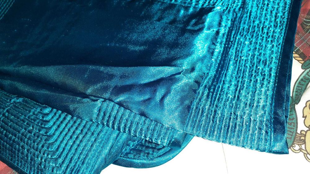 Colcha casal azul estilo cetim manta de cama