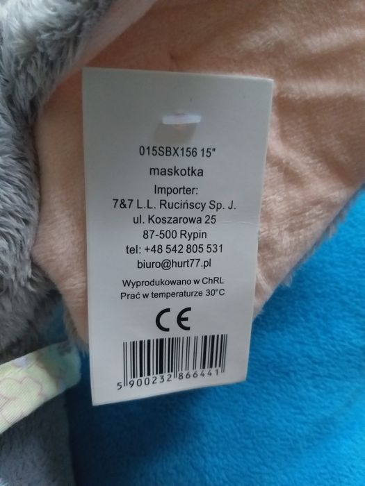 NOWY pluszowy słoń na prezent na święta