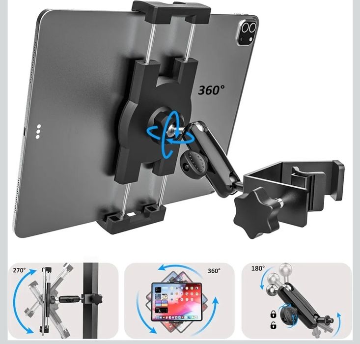 uchwyt na telefon do wózka widłowego  z metalowym zaciskiem E02/3