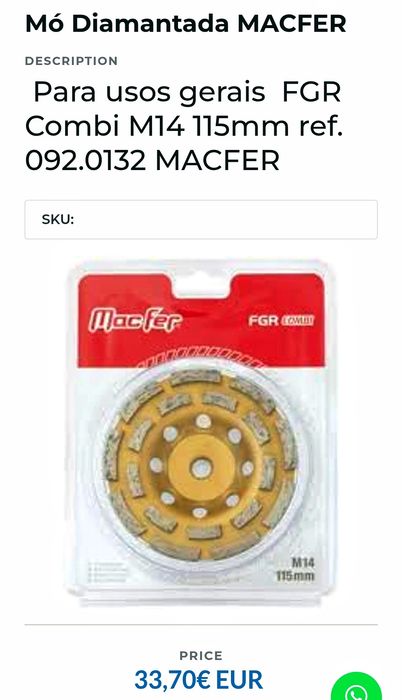 Mó Diamantada MACFER