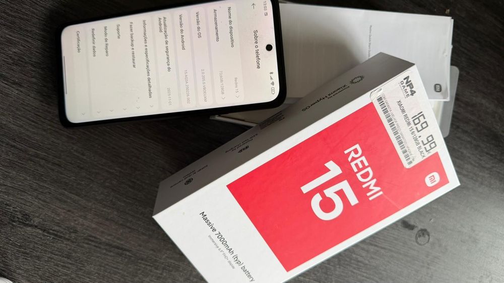 Xaiomi Redimi 15, telemóvel usado mas em muito bom Estado