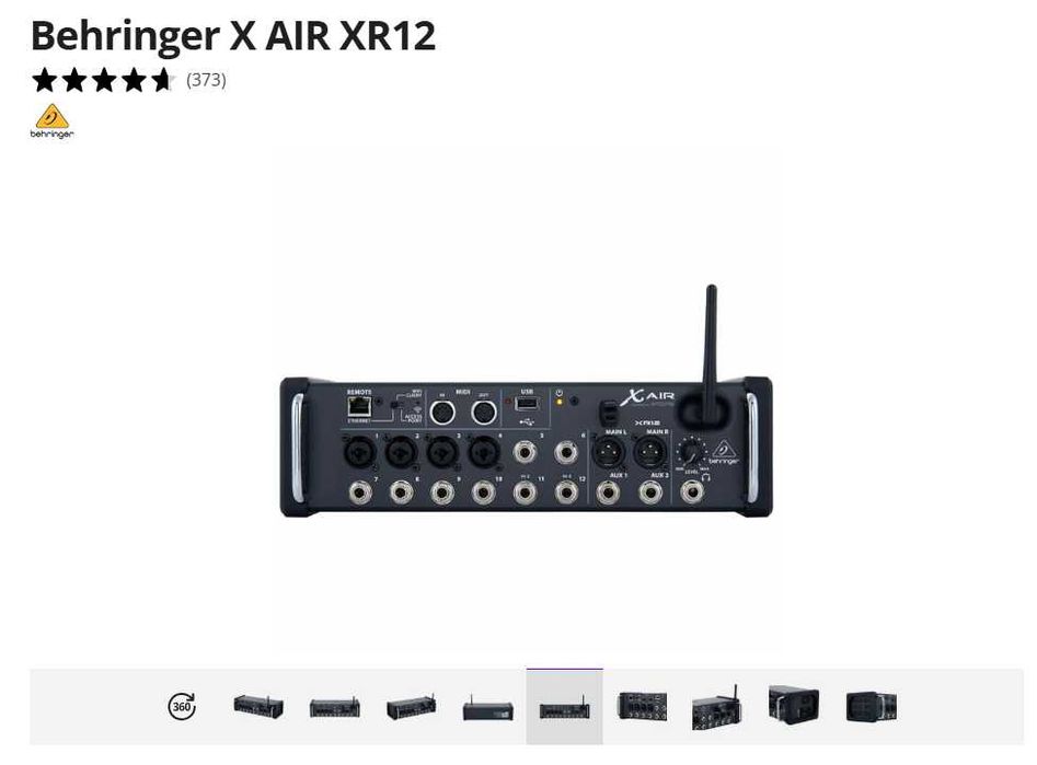 Mesa Digital Behringer X AIR XR12 Com garantia 1 ANO
