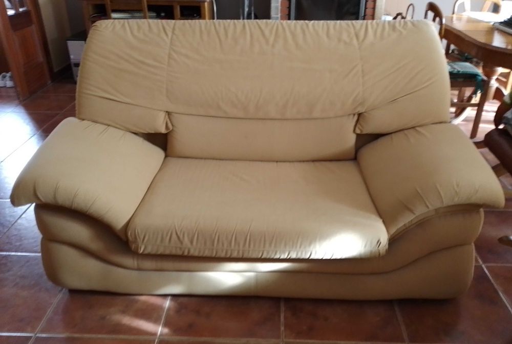 Sofás  camel de 2 e 3  lugares