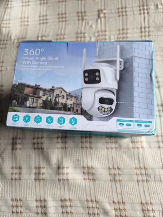 Kamera 8MP 64GB ONVIF podwójny obiektyw iCsee Wi-Fi LAN