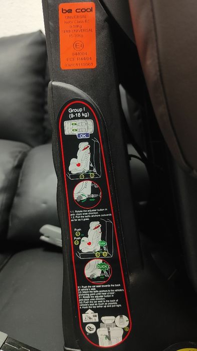 Cadeira Auto BeCool com ISOFIX(9-18kg/15-36kg)