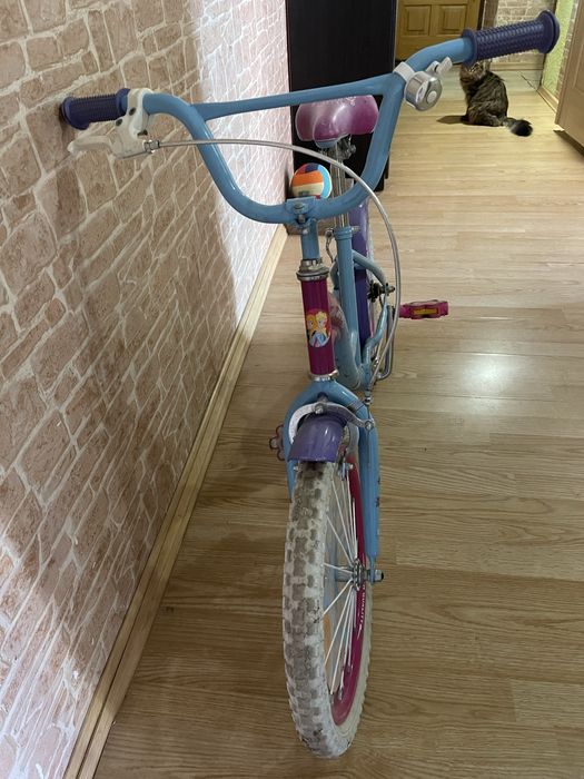 Детский велосипед для девочки с принтом по мотивам холодное сердце