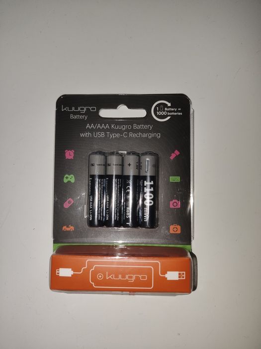 Аккумуляторные батарейки типа ААА 3000ма, аккумуляторы kuugro
