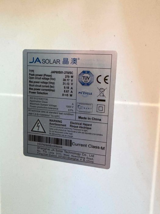Paineis Fotovoltaicos 1620 Wats