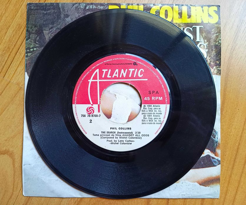 Phil Collins - Against all odds (Single - vinil)