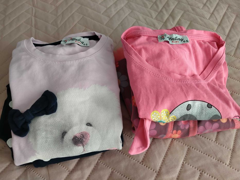 Komplet bawełniany spódnica bluzka legginsy