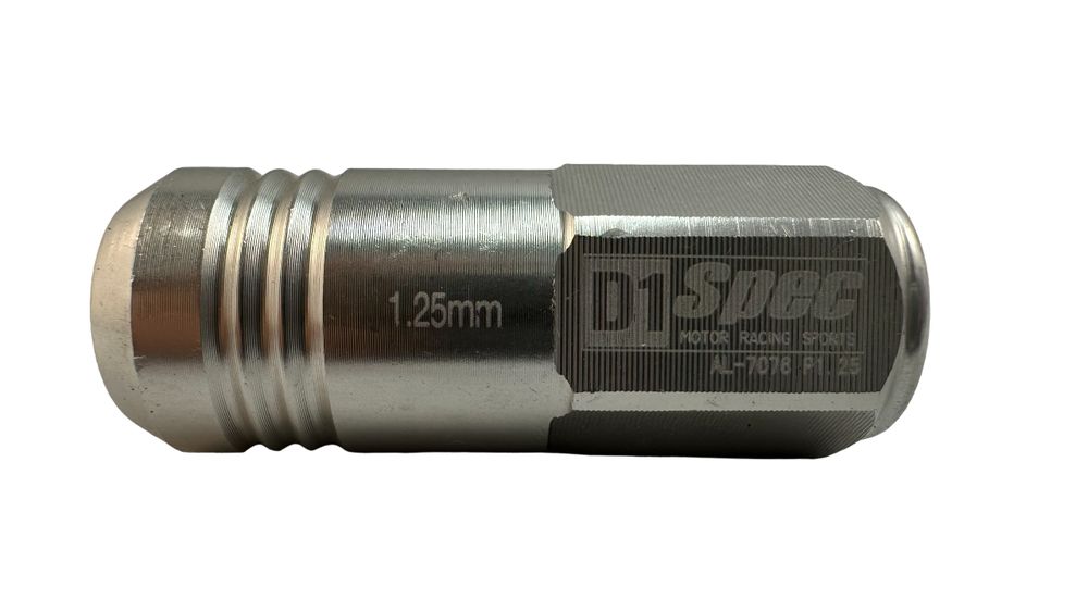 Nakrętki, Crashpady D1 Spec  M12 | Gwint 1.25Mm|Srebrne|Szt.
