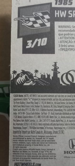 1985 Honda CR-X Hot Wheels