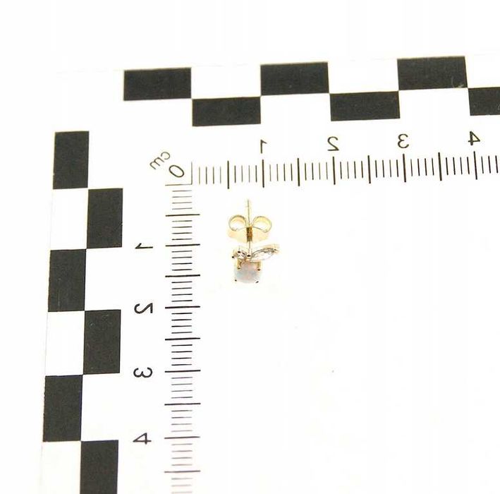 Eleganckie złote kolczyki OPAL SZTYFT ZŁOTO_ p.585
