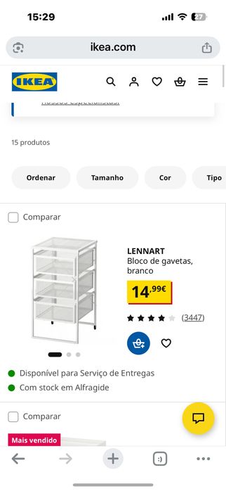 Armário de arrumação em metal LENNART do Ikea
