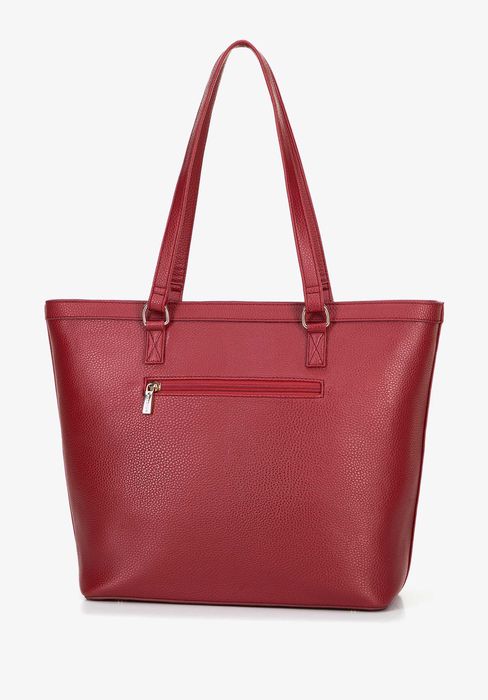 WITTCHEN Luksusowa TOREBKA shopper czerwona metalowe nożki