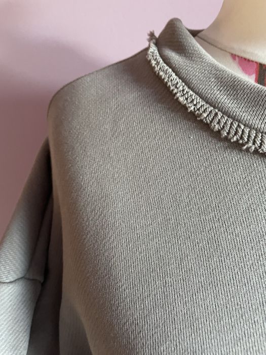 Piękna surowa bawelniana bluza w kolorze fango oversize 40/42/44/46