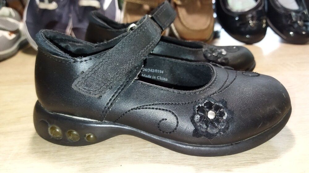 Clarks 16см шкіра туфлі, світяться