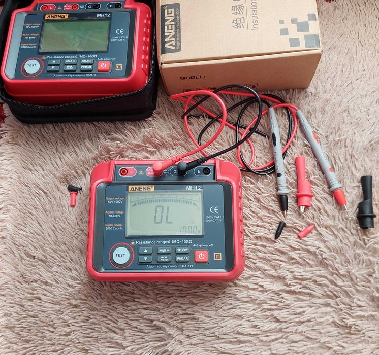 Мегомметр ANENG MH-12 Профи прибор электрика, для измерений (мегометр)