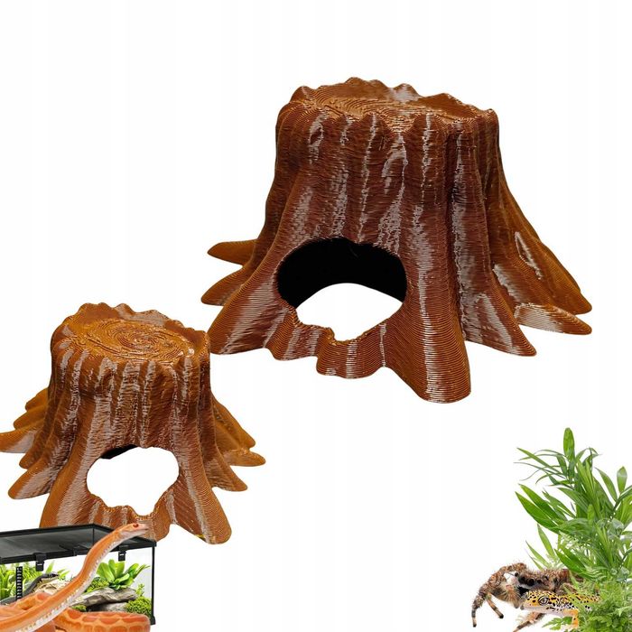 Kryjówka do Terrarium M Pień Modliszki Pająka Węża Gadów TerraZaplecze