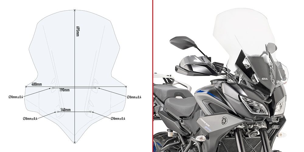 Vidro para-brisas Givi Yamaha Tracer 900