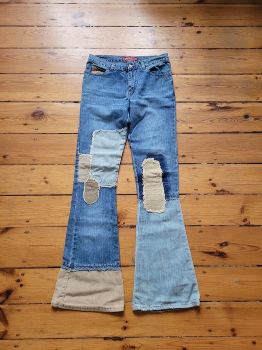 Dzwony miss sixty y2k patchwork