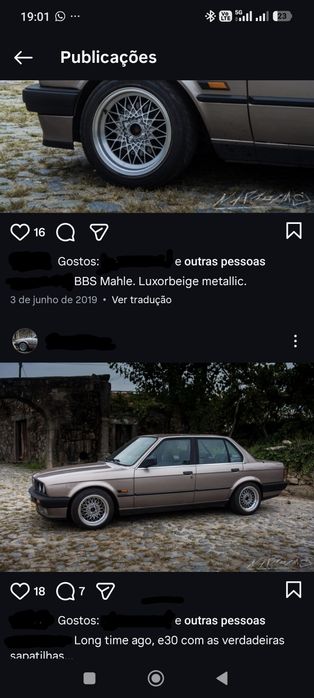 Jantes BBS 15x7 et13 aba