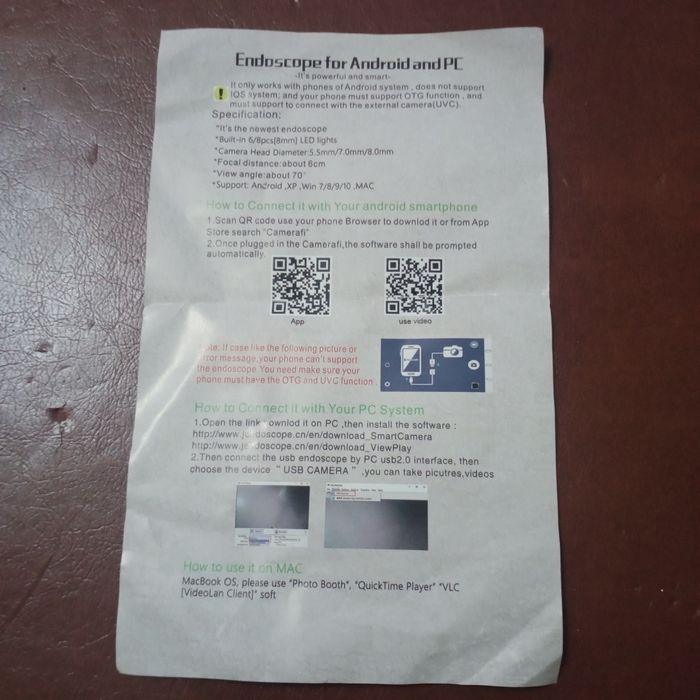 Камера эндоскоп 5.5мм и 7мм