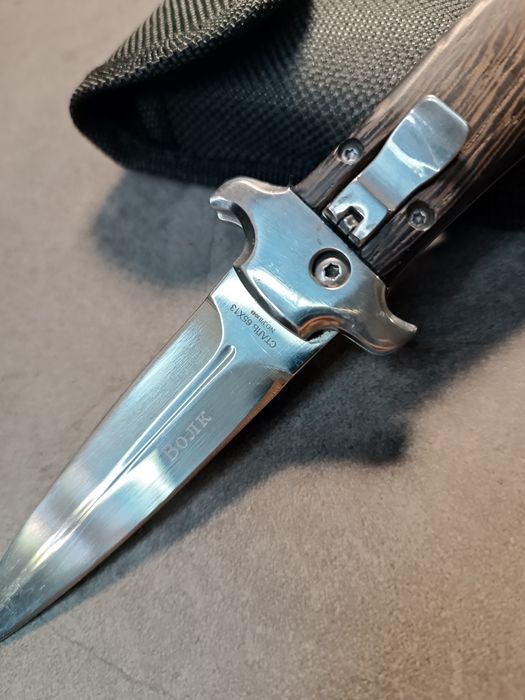 Складной нож на кнопке "Волк" 65х13