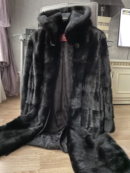 Норка халат длинная