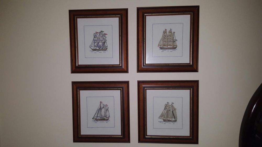 4 quadros ponto cruz