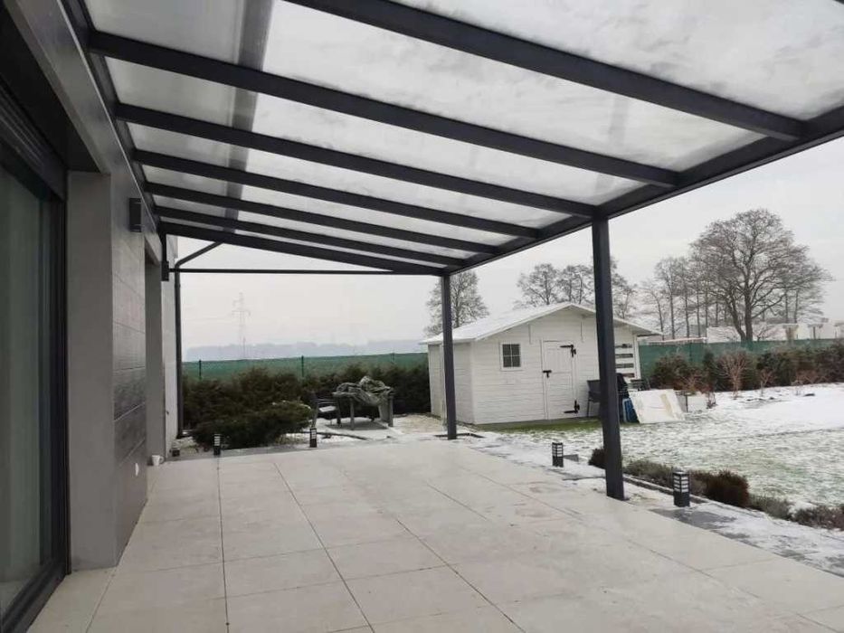 Zadaszenie aluminiowe PRO z dachem poliwęglanowym 350x306 cm