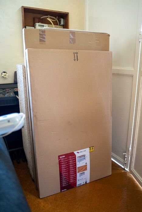 Ilha de cozinha carvalho e branco - NOVA EMBALADA