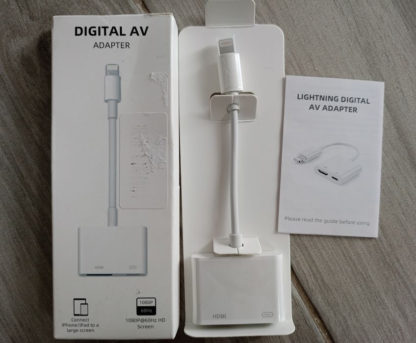 Adapter przejściówka Lightning na cyfrowe AV