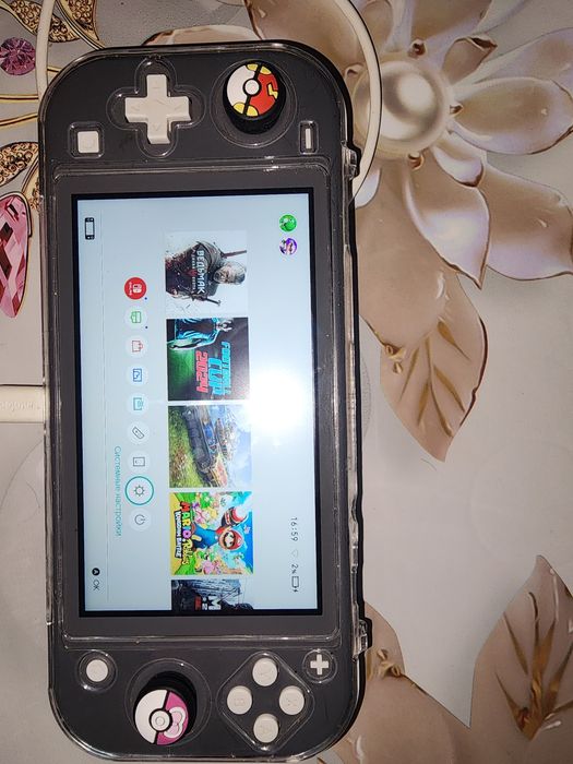 Nintendo switch lite +быстрая карта на 128gb