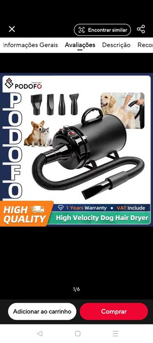 Secador para animais de estimação, grooming