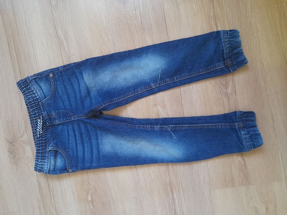 Spodnie jeansy joggery dla chłopca 116
