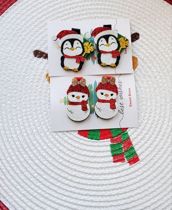 Новорічні аксесуари для волосся заколки,резинки,бантики,обручі