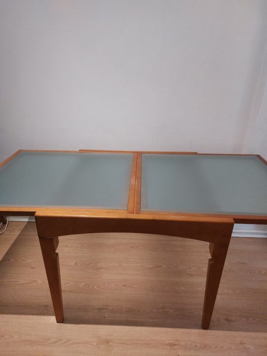 Mesa de refeição extensível em  madeira cerejeira