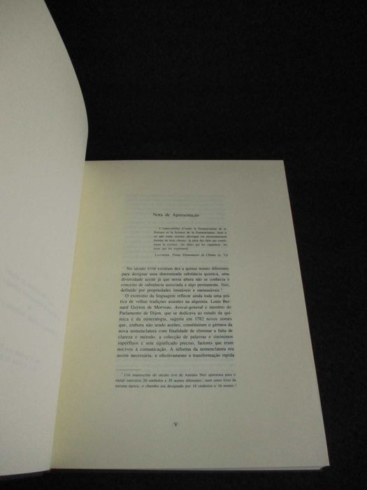 Livro Methode De Nomenclature Chimique Lavoisier Morveau Bertholet