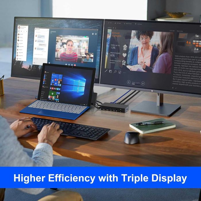 Stacja dokująca Surface Dock Triple Displays Dual 4K HDMI+VGA 12-w-1