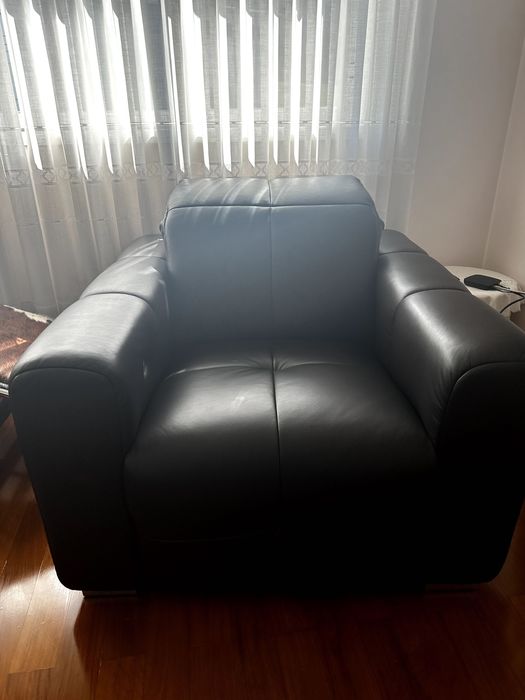 Sofás elétricos em pele Castanho