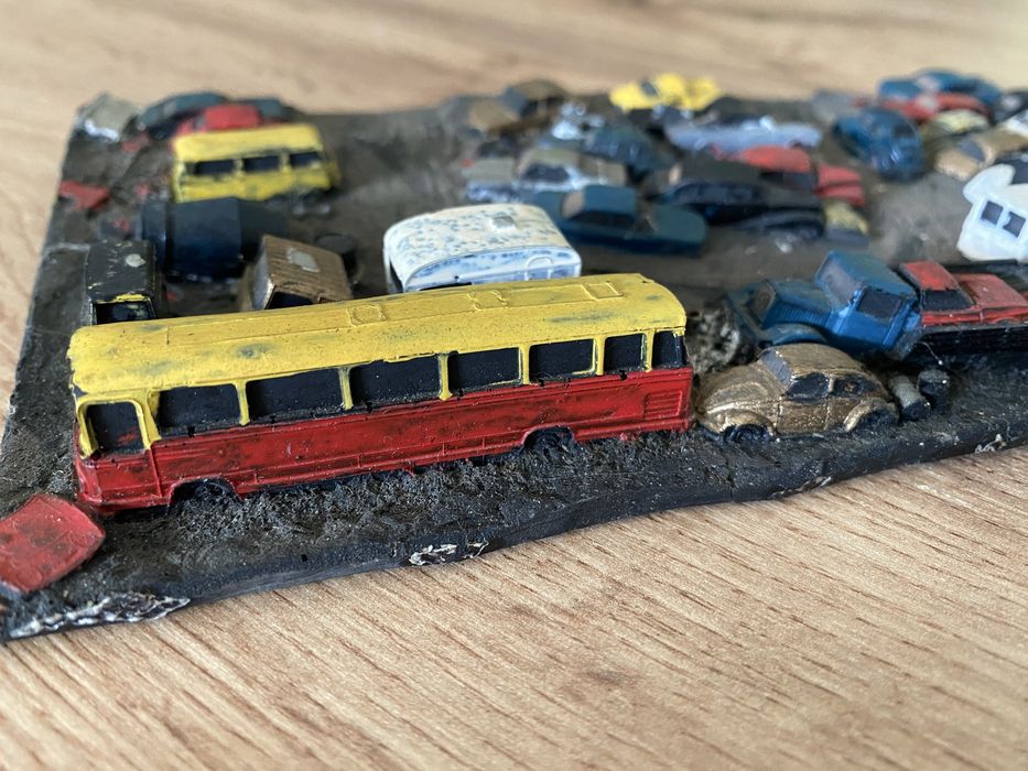 DIORAMA  , makieta  - złomowisko samochodów