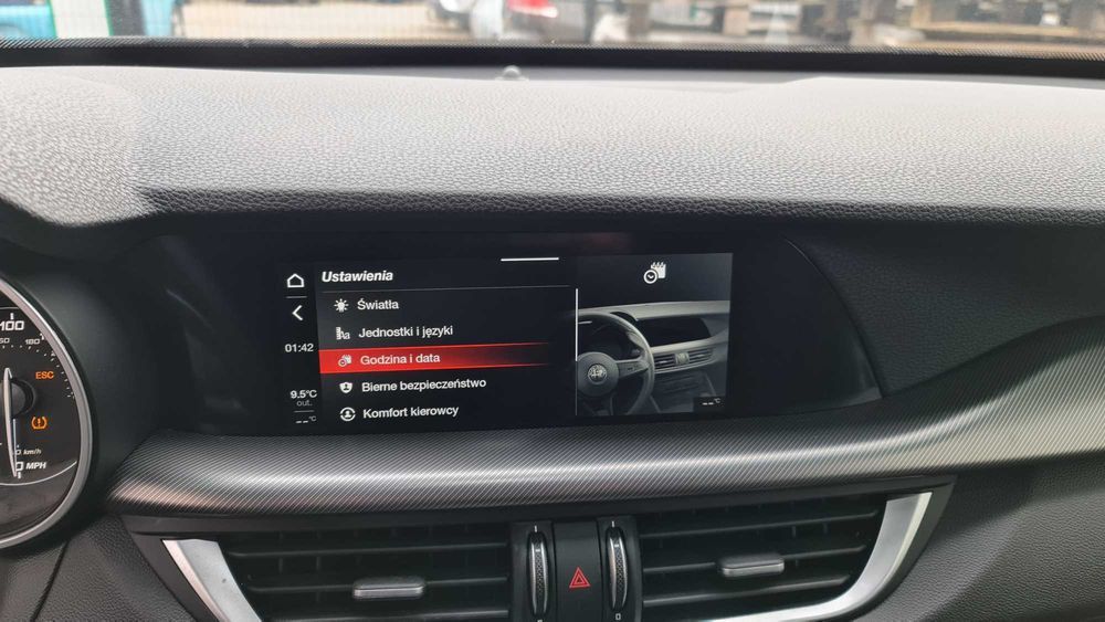 Polskie Menu Alfa Romeo Giulia Stelvio USA na Europę. Lampy kodowanie