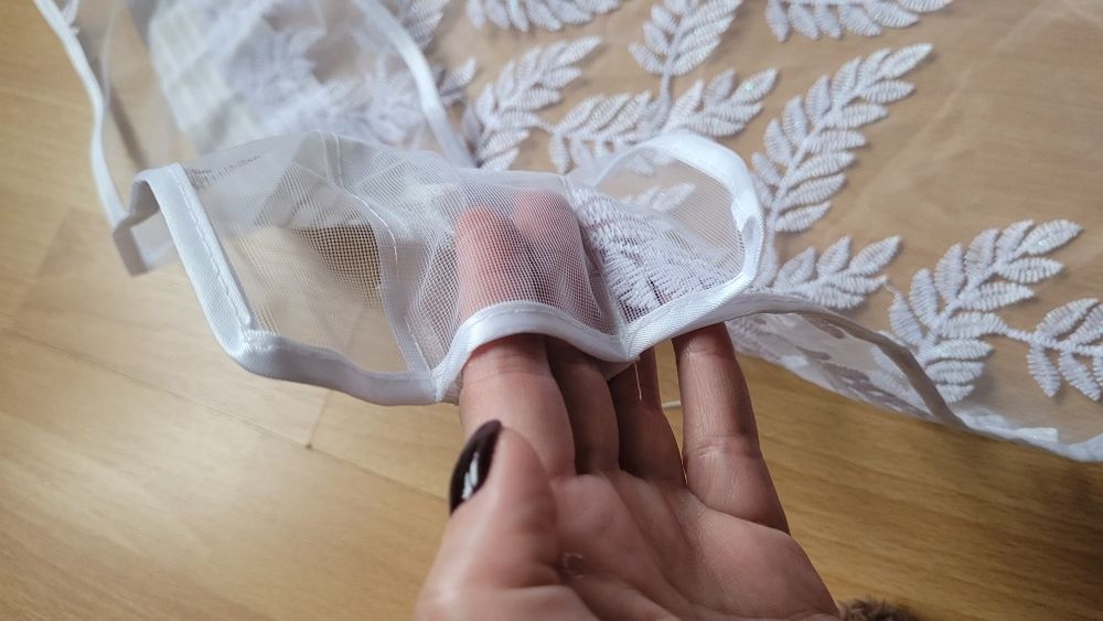 Firanki 300x120 taśma + tunel 2 sztuki nowe