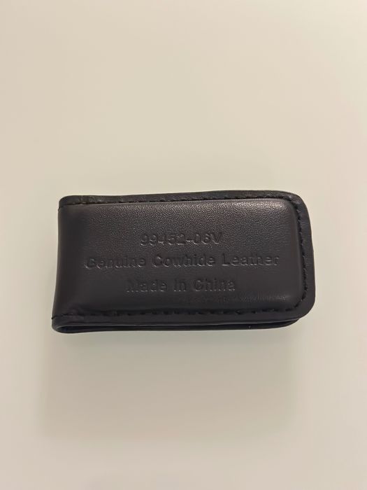 Clipe de dinheiro em couro Harley Davidson com medalhão Bar & Shield