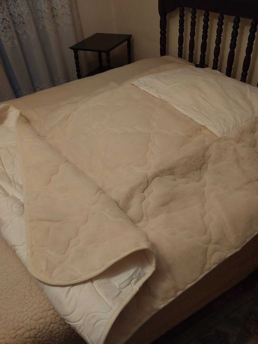 Manta em lã de merino 195x125cm nova